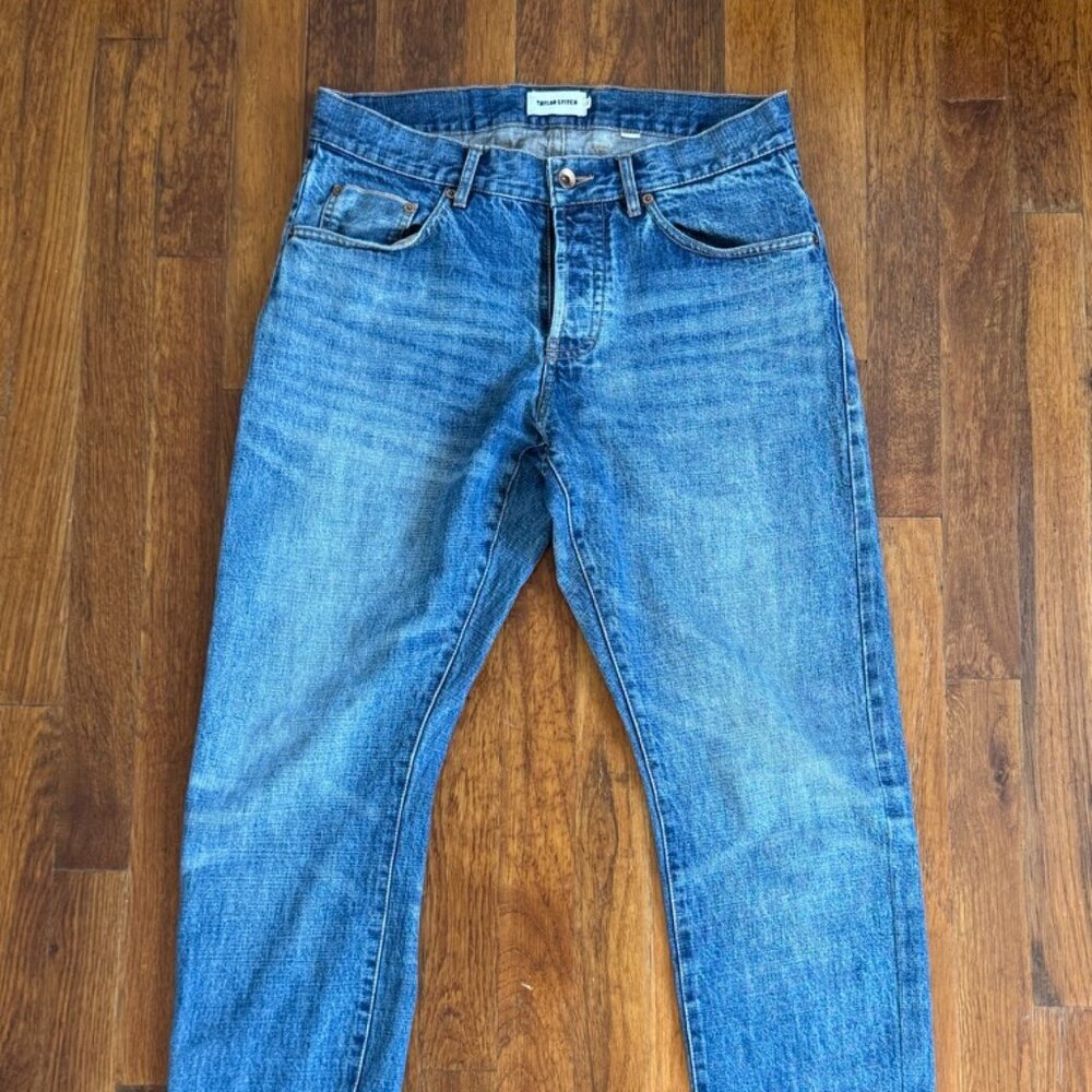 Taylor Stitch Democratic Jean Sawyer Wash Selvedge 30x28 Organic Denim